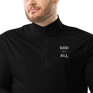 "God Above All" Men's Adidas Quarter Zip Pullover